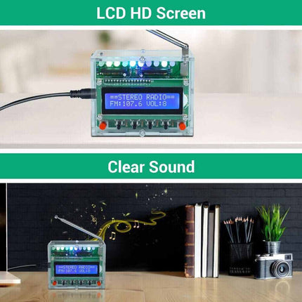 DIY Electronics Kit RDA5807 FM Radio 5W Amplifier Indicator