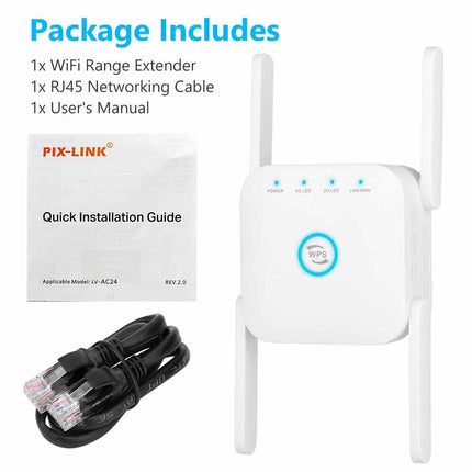 1200Mbps WiFi Booster Dual Band Extender Wireless Network Repeater Range