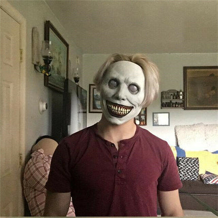 Halloween Demon Ghost Mask Creepy Smiling Scary Horror Cosplay Prop