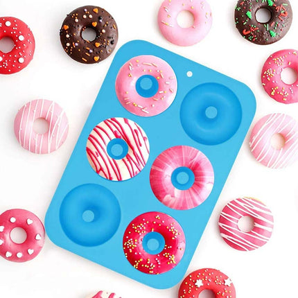 3PCS Silicone Donut Muffin Chocolate Cake Cookie Doughnut Baking Mould Tray