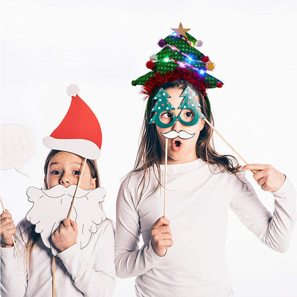 Christmas Tree Light Up Headband Xmas Headdress Hair Accessories