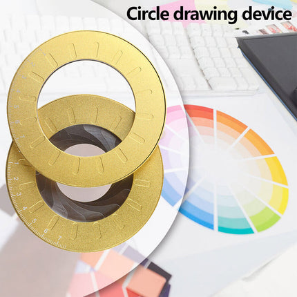 Multi-Function Adjustable Circular Compass Ruler for Drawing & Measuring