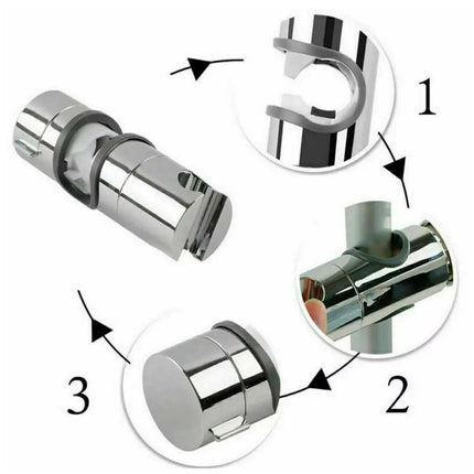 Adjustable Shower Riser Rail Holder with Hose Slider Clamp Bracket