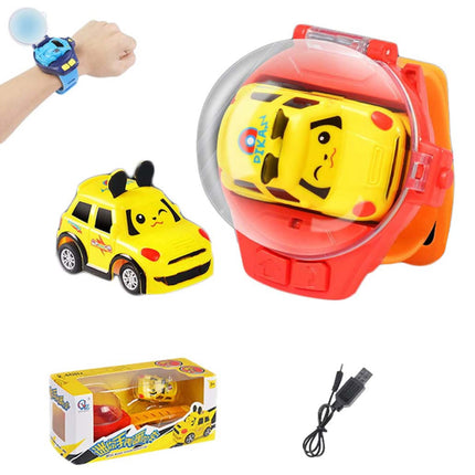 Car-Themed Remote Control Watch Toy for Boys, Analog Cartoon Car Gift