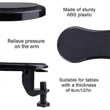 180° Rotating Mouse Wrist Pad, Leather Small Anti-Fatigue Arm Rest Support