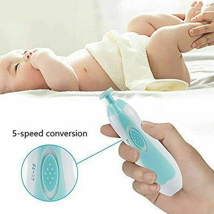 6 in 1 Electric Nail Trimer Infant Newborn Safe Grinder Clipper Tools Set