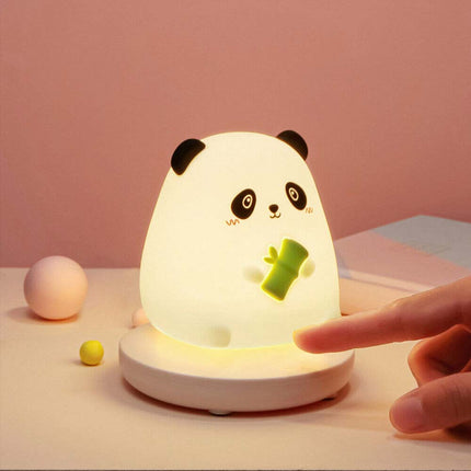 LED Animal Night Light Silicone Rechargeable Bedside Lamp for Gift