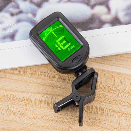 Digital LCD Clip-On Tuner for Guitar, Ukulele, Violin & More