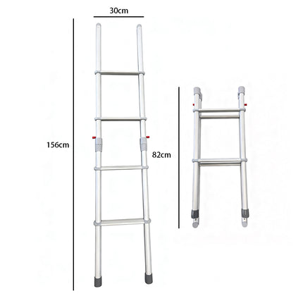 Foldable Aluminium 4-Step Ladder for Caravan RV Bunk – Lightweight Non-Slip