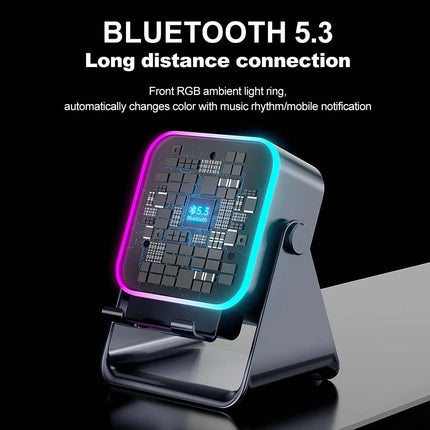 Mini Induction Speaker with Phone Stand 5 in 1 Wireless Bluetooth Audio