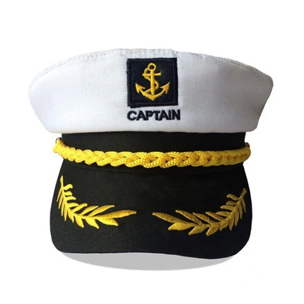 Navy Captain Hat, Skipper Yacht Hat, Sailor Costume Cosplay Fancy Dress