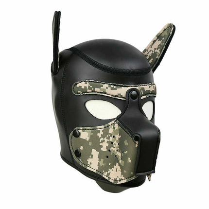 Dog Head Mask Puppy Cosplay Party Role Play Prop Soft Rubber Neoprene Toy