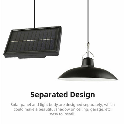 Solar Powered Hanging Pendant Light Outdoor Garden Yard Tent with Remote Control