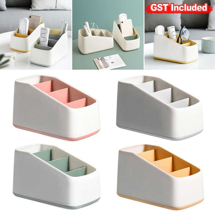 3-Grid TV Remote Control Holder, Desktop Storage Box Organizer for Table