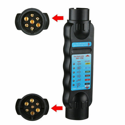 7 Pin Trailer Light Wiring Circuit Tester Plug Socket Towing Tow Bar Caravan