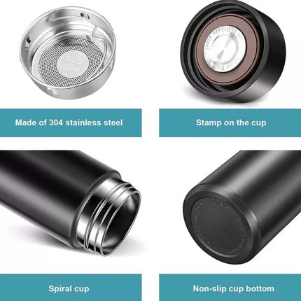 LED Display Smart Mug 500ml Stainless Steel Vacuum Insulated Thermos Bottle