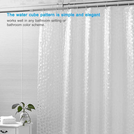 Waterproof EVA Bath Curtain 180x200cm, Mildew Resistant Shower Curtain