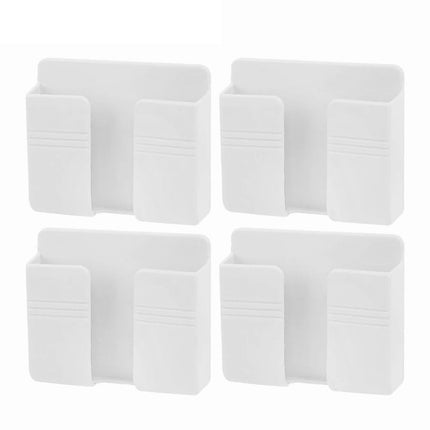 4Pcs Wall Mounted Remote Control & Phone Holder Rack Home Decor
