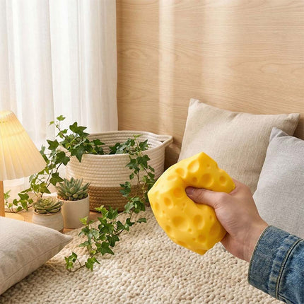 Extra Large Squishy Cheese Stress Relief Soft Novelty Simulation Toy
