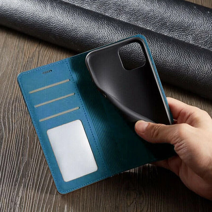 Magnetic Leather Flip Wallet Case Cover for iPhone 17 with Card Slot