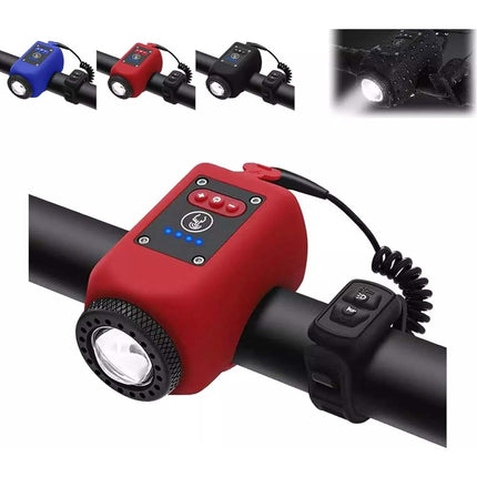 Mountain Bike Light Electronic Horn Bell USB Rechargeable Bicycle Alarm