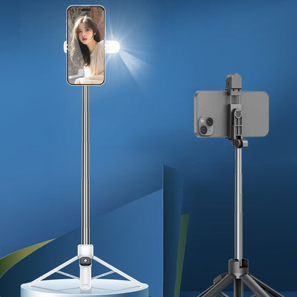 Bluetooth Wireless Selfie Stick Tripod Extendable with Fill Light Universal