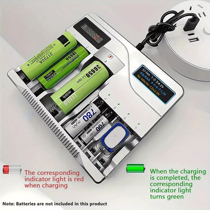 LCD Smart Battery Charger for AAA AA 9V Ni-MH Ni-CD Rechargeable