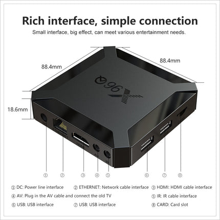 X96Q Android TV Box Allwinner H313 Single WIFI, Android 10, 4K HD