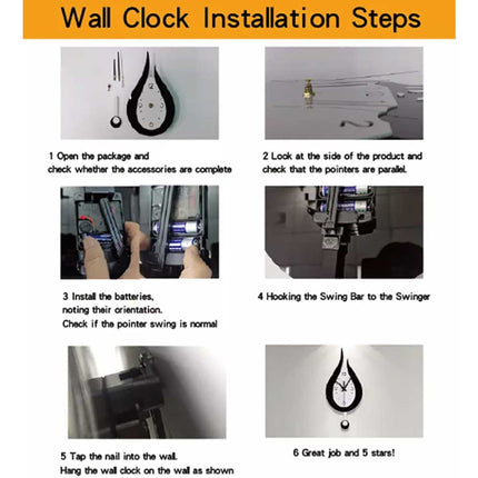 Modern Waterdrop Silent Wall Clock Acrylic Pendulum Hanging Decor