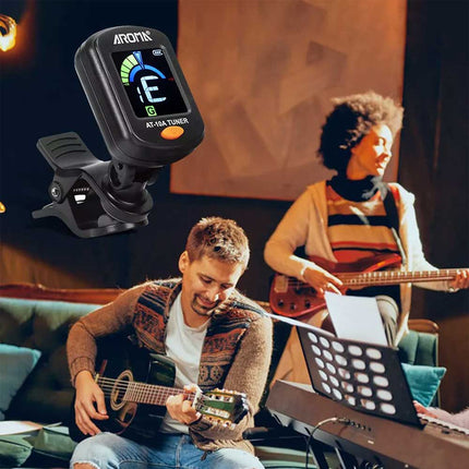 Rechargeable Digital Guitar Tuner – Clip-on Chromatic Tuner for Acoustic Guitar & Violin