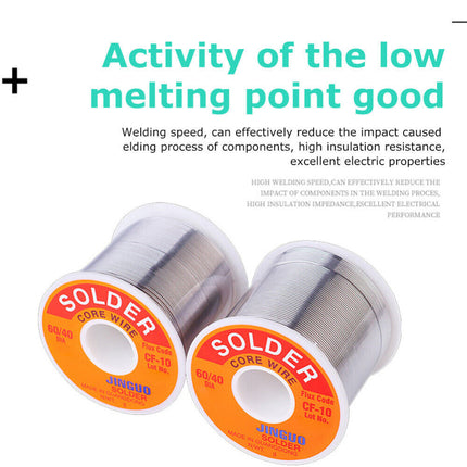 100g 60/40 Tin Lead Rosin Core Solder Wire, 0.5-2mm 2% Flux Reel