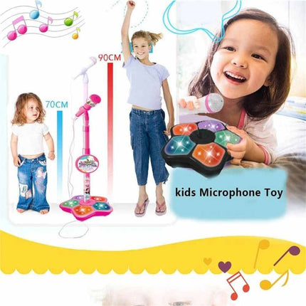 Microphone Stand Set Karaoke Toy Music Instrument Song Birthday Gift