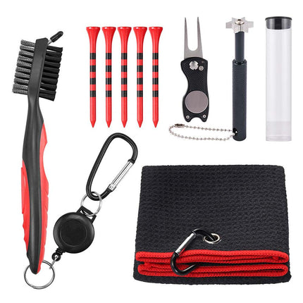 Golf Club Groove Cleaner Brush Set with Towel – Essential Accessory Gift