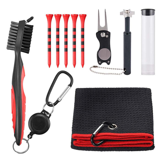 Golf Club Groove Cleaner Brush Set with Towel – Essential Accessory Gift