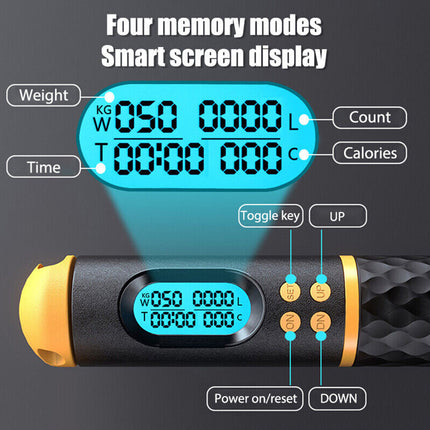 Cordless Speed Jump Rope with Digital Calorie Tracker for Fitness