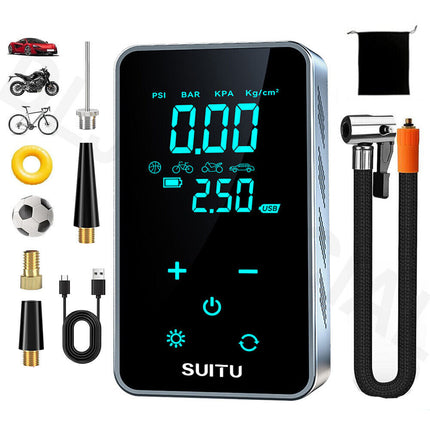 Wireless Digital Tyre Inflator Pump for Car, Portable Touch Control