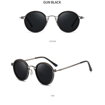 Pilot Polarized Sunglasses Round Metal Frame Driving Glasses Men Women