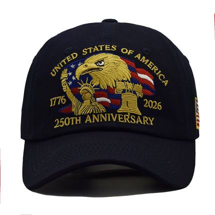 America 250th Anniversary Cap 1776-2026 USA Patriotic Hat Adjustable