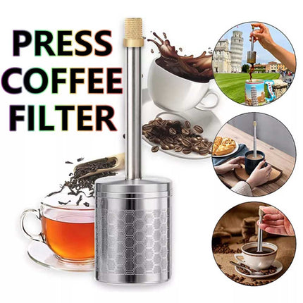 Travel Coffee Maker Portable Final Press Reusable Filter Coffee Brewer
