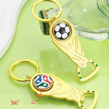 2PCS 2026 World Cup Keychain Football Pendant Bottle Opener Fans