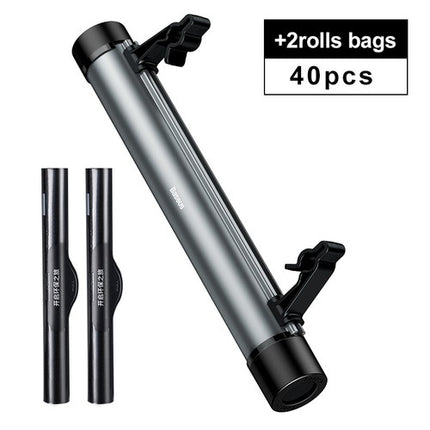 Baseus Car Dustbin Backseat Storage Organizer Trash Bag 40 Garbage Bags