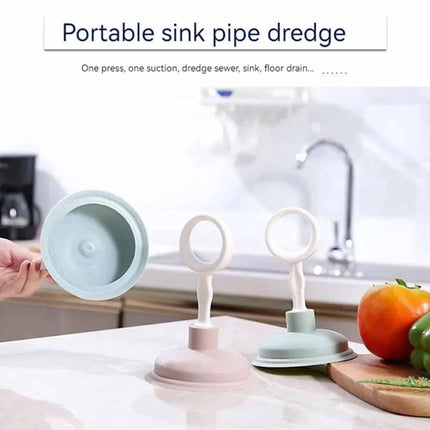 Mini Toilet Plunger & Sink Drain Unblocker, Compact Bathroom Kitchen Tool 1pc