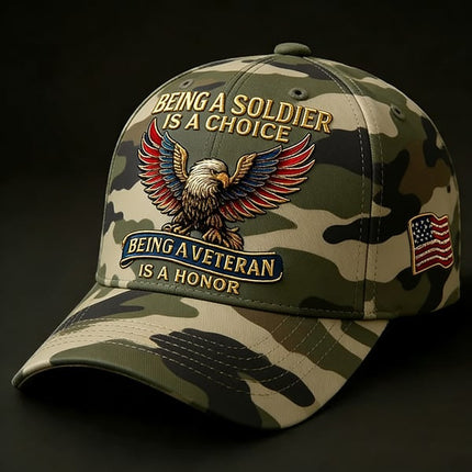 Veteran Commemorative Baseball Cap, Being a Soldier Embroidered Hat