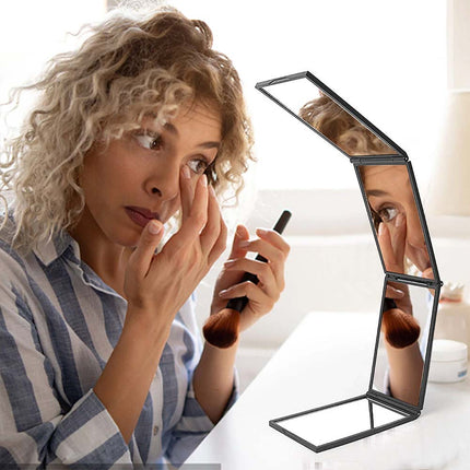 Adjustable 4-Way Mirror for Self Haircut, 360° Four-Fold DIY Tool
