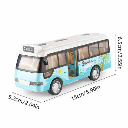 Simulation School Bus Toy with Sound, Light & Opening Doors for Kids