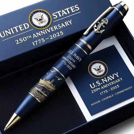 U.S. Navy 250th Anniv Commemorative Pen (1775–2025) – Naval Gift Collect