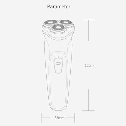 Men's Electric Rotary Shaver 3 Heads, Cordless Wet/Dry USB Rechargeable