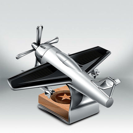 Airplane Solar Perfume Freshener, Dashboard Rotating Car Decor Gift