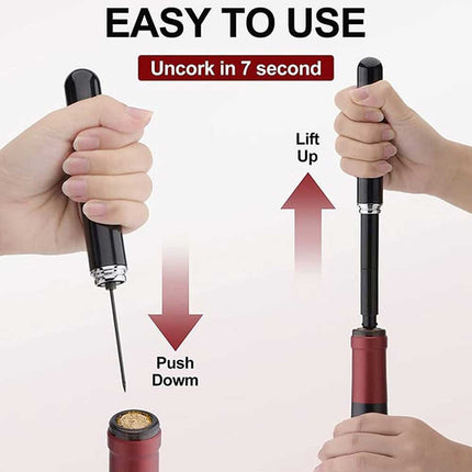 Wine Air Pressure Bottle Opener Pen Corkscrew – Easy Cork Remover Tool