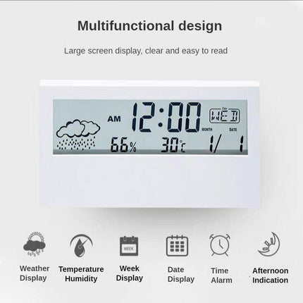 Digital LCD Thermometer Hygrometer Home Temperature Humidity Alarm Clock